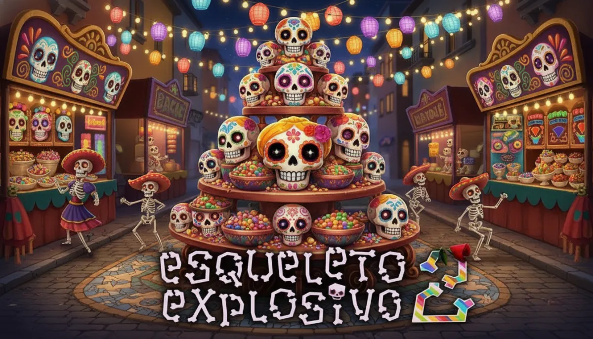 Esqueleto Explosivo 2 prende come base il tema del Giorno dei Morti e i suoi attributi correlati